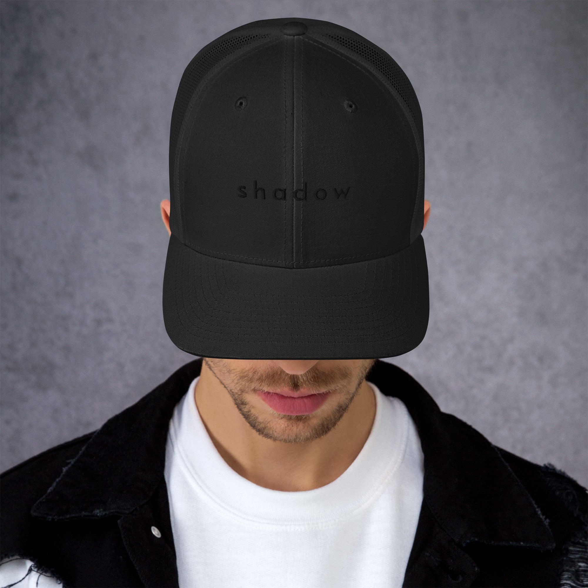 Black on Black Trucker Cap – Shadow 27