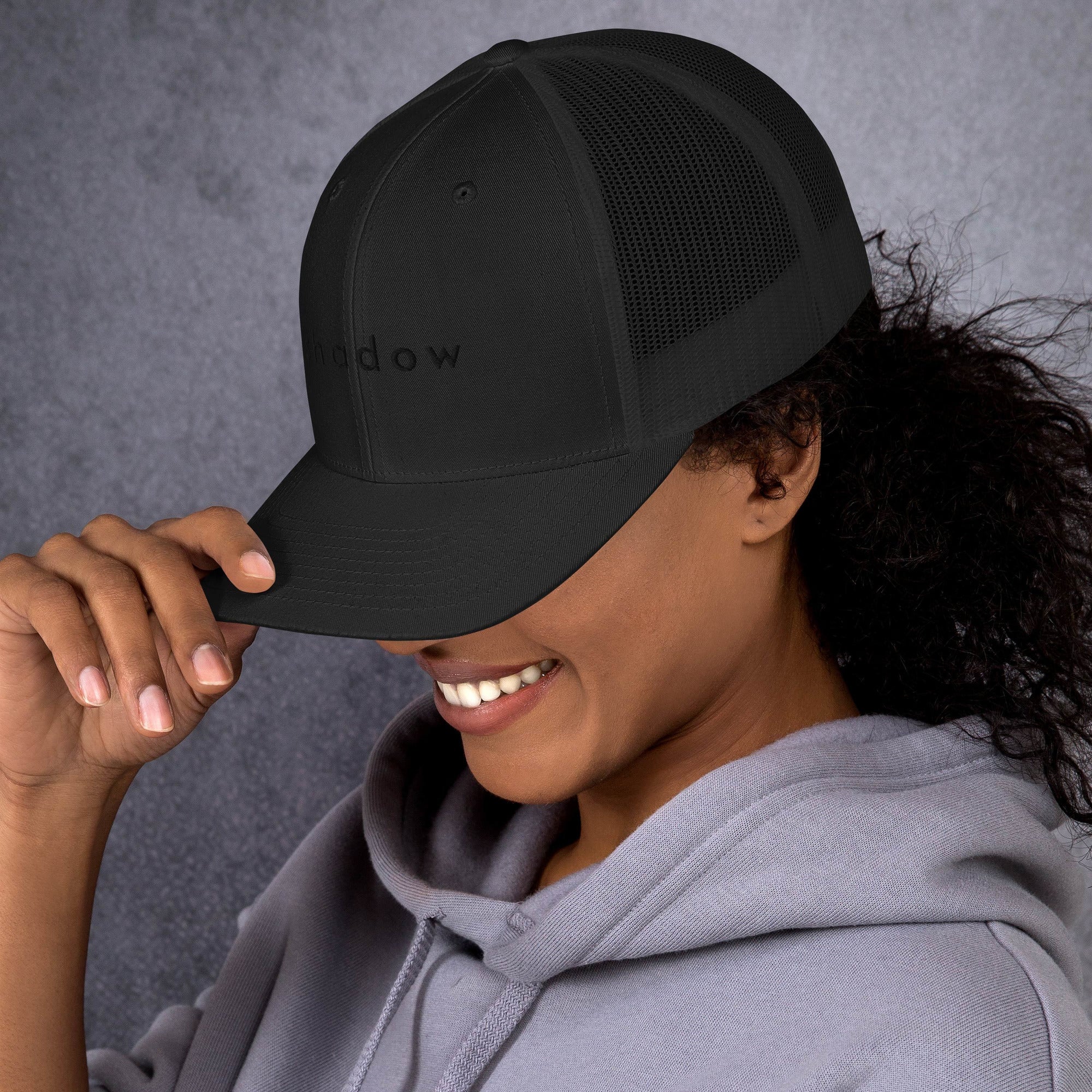 Black on Black Trucker Cap – Shadow 27